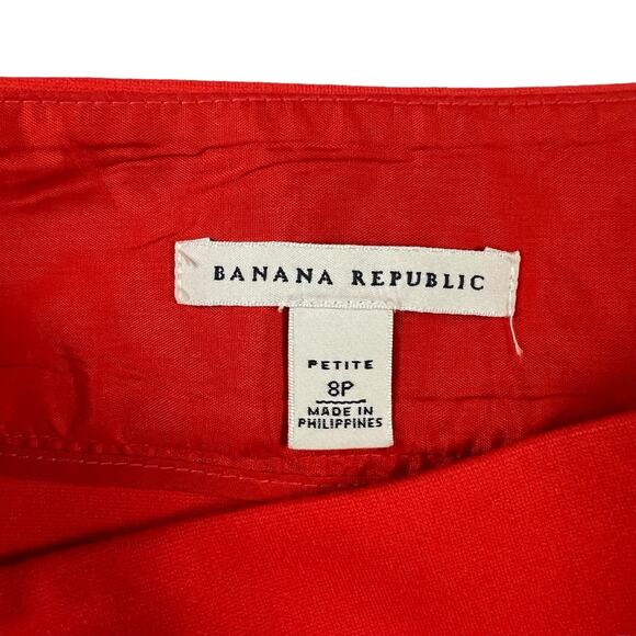 Banana Republic Womans 8P W32 Skirt Orange Mini Petite careerwear Bright Bold - Picture 7 of 13